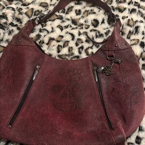 Harley Davidson  Burgundy Shoulder Bag